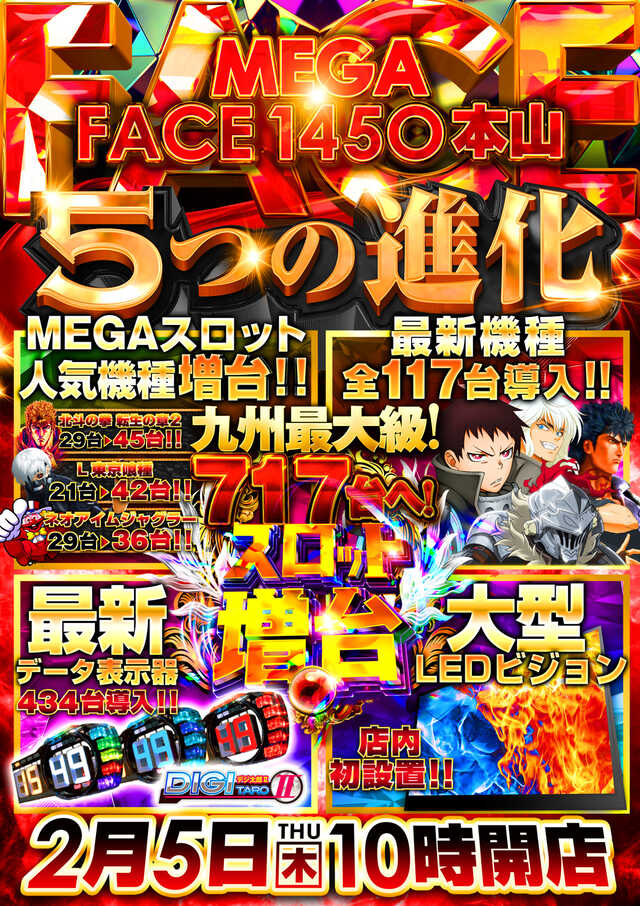 メガフェイス１４５０本山